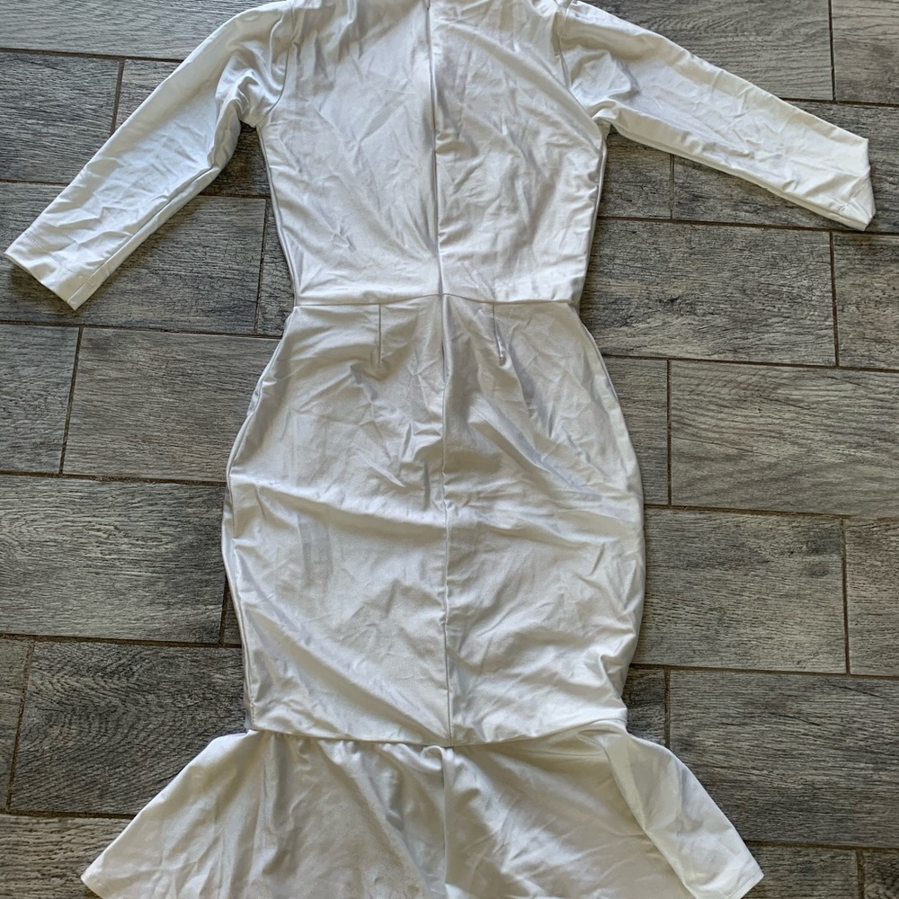 White wedding-prom dress